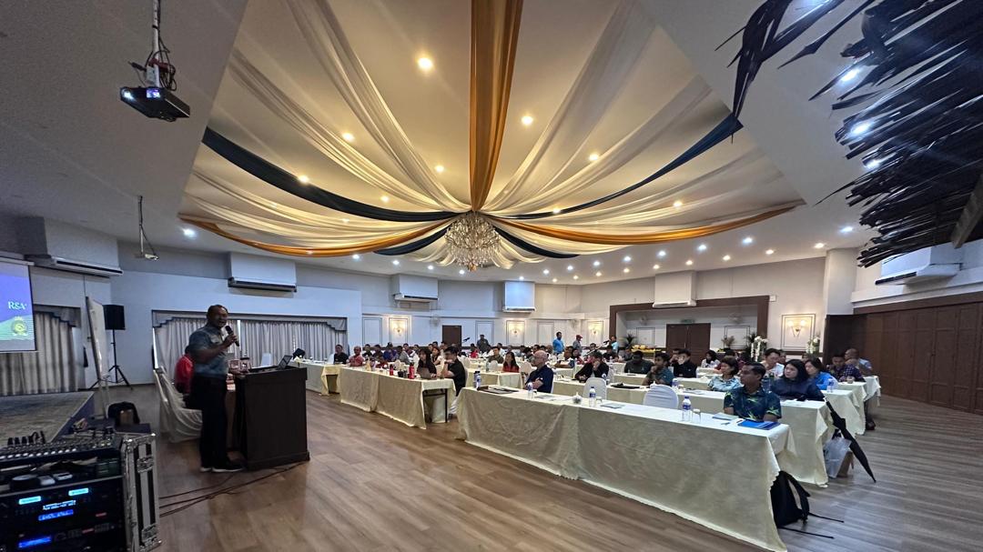 Business professionals at event